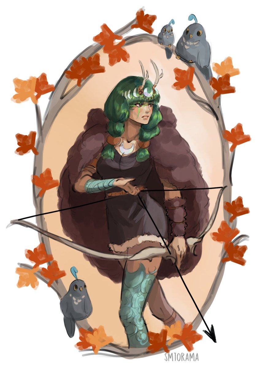 smtorama's tweet photo. A quick little Artemis painting https://t.co/ShKkXv41Vc