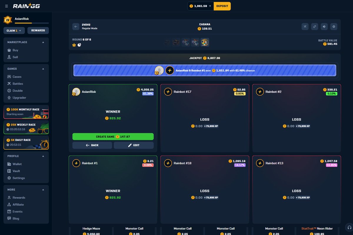 asianrisk_'s tweet photo. 600–>2K on @raindotgg 
Doing a giveaway in my discord 🔜 
Join for free money 💰 https://t.co/OuhKE3OHis
