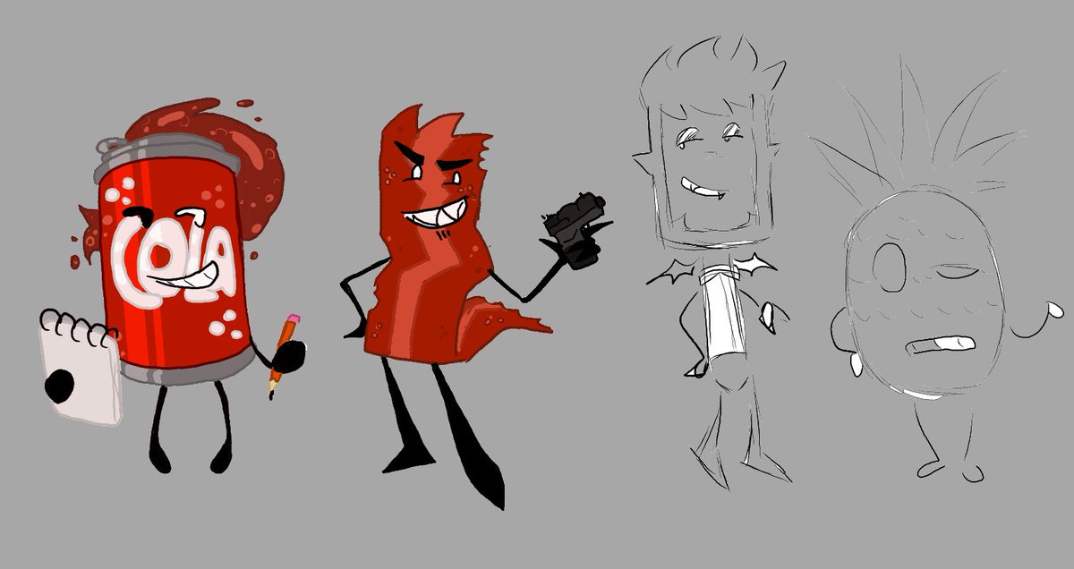 SillyCl0wnie's tweet photo. hey guys how do we feel about some BACON and COLA.. heh... BACONCOLA!!

oh yeah matt and tom are here too ig

#eddsworld #eddtord #baconcola #objects #objectshow https://t.co/wtaQde9APB