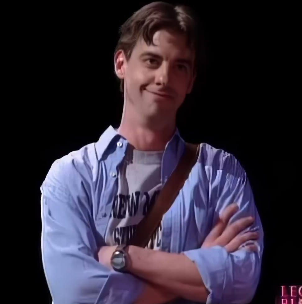 nerdydaughter's tweet photo. mike faist as emmett forrest in legally blonde… walk with me. https://t.co/nv2vvStVXl