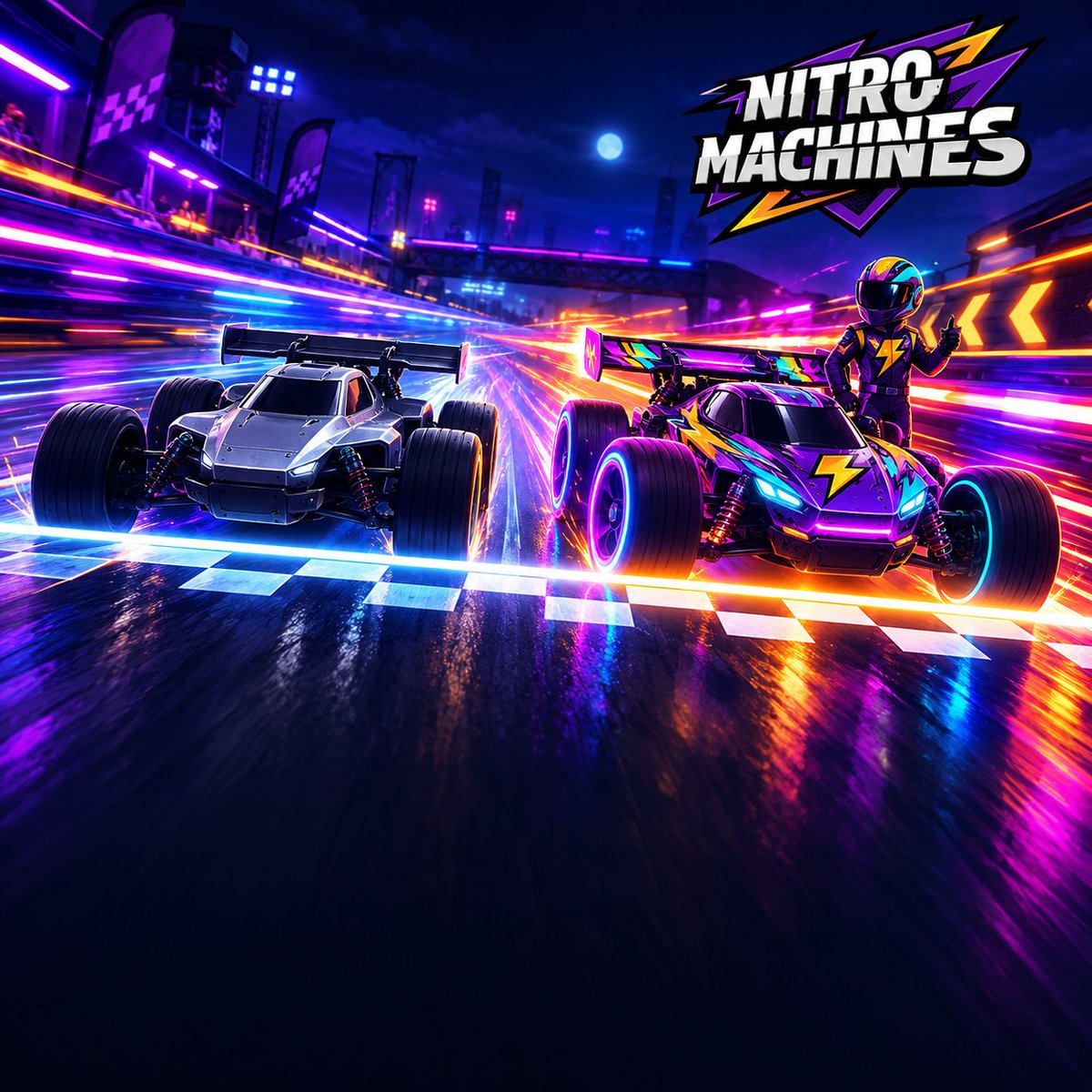 Clementorbit's tweet photo. picture this, two racers cross the same finish line, same time, same track, same car under the hood. one of them just posted a number. the other one just told you who they are. what actually separates those two?

that's the part of @nitromachines that got me thinking today. the cars, the avatars, the cosmetics, none of that touches your lap time, but somehow it's the thing that decides whether the racer on screen feels like a stat or feels like you.

it doesn't stop at how you look either. getting into a race is simple enough that anyone can jump in on their first try, but staying ahead takes actually learning your racing line, your drift timing, when to hold boost and when to let go. the first race feels easy, the hundredth still teaches you something.

what's kept me around longer than i expected is that it's not sitting still either. new cars, new tracks, seasonal events and competitive challenges keep getting added, so whatever version you're playing today won't be the same one in a few months.

if any of this sounds like something you'd want to try instead of just reading about it, here's where to go:

android: search nitro machines on google play
ios: new testflight link coming soon
discord: https://t.co/Lism8ok8Dh
