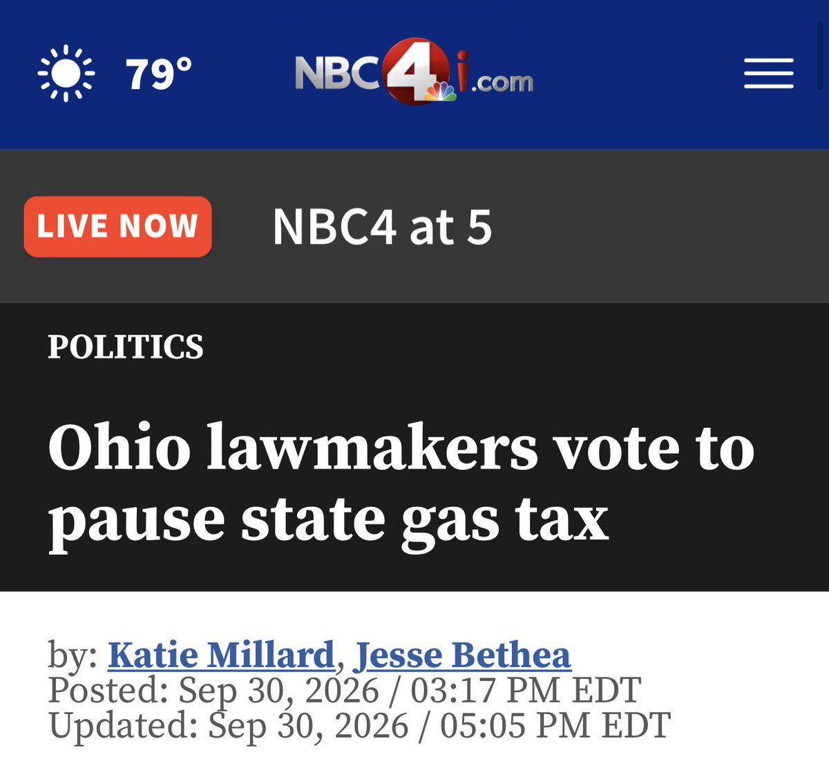 ginamilan_'s tweet photo. 🚨 OHIO DRIVERS ARE FINALLY GETTING SOME RELIEF AT THE PUMP!

Ohio lawmakers just voted to pause the state gas tax for 90 days, dropping the state tax to essentially ZERO through the holidays.

That means drivers could save about 38.5 cents per gallon on gasoline and 47 cents on diesel, or roughly $3 to $7 every time they fill up.

The bill passed 26-5 in the Senate and 78-16 in the House and now heads to Governor DeWine, who is expected to sign it.

And while Democrats were busy crying and calling the process “unethical,” Republicans were focused on delivering some much-needed relief to Ohio drivers.

Once again, the left finds a way to oppose something that actually helps the people.

THANK YOU, REPUBLICANS! 🇺🇸⛽️
