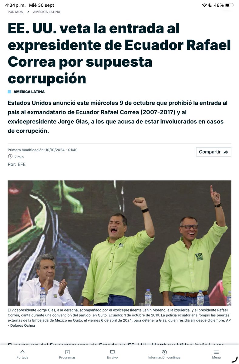 OmicronEc's tweet photo. @SoyCastillo593 Ese delincuente debe ir a la cárcel… que se dé una vuelta por EEUU… https://t.co/EWydgk6SE0