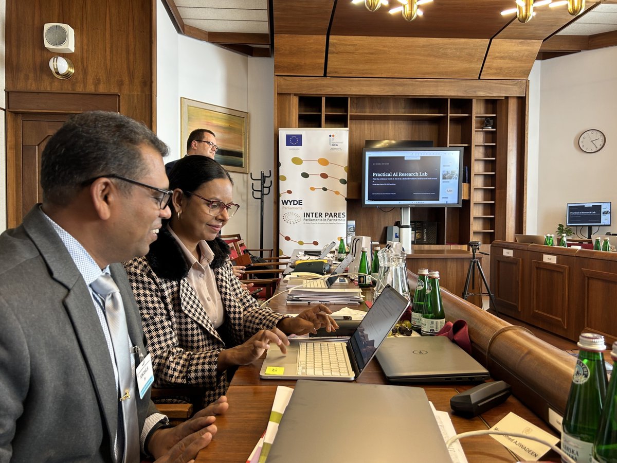 InterParesEU's tweet photo. 📌The Peer-to-Peer Workshop on #Evidence, #Innovation & #Foresight in #ParliamentaryResearch is underway in Bratislava, bringing together colleagues from Parliament of Sri Lanka @ParliamentLK & EU Member State #parliaments. https://t.co/T7D0mEnp9t