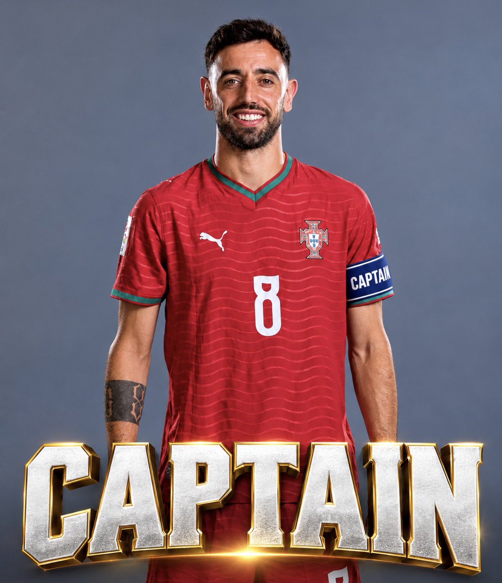 UTDKarra's tweet photo. 🚨 Breaking: Bruno Fernandes is officially Portugal’s new captain and will lead the country from now on after Ronaldo’s exit from the national team. 🇵🇹 https://t.co/RmnGudqsr4