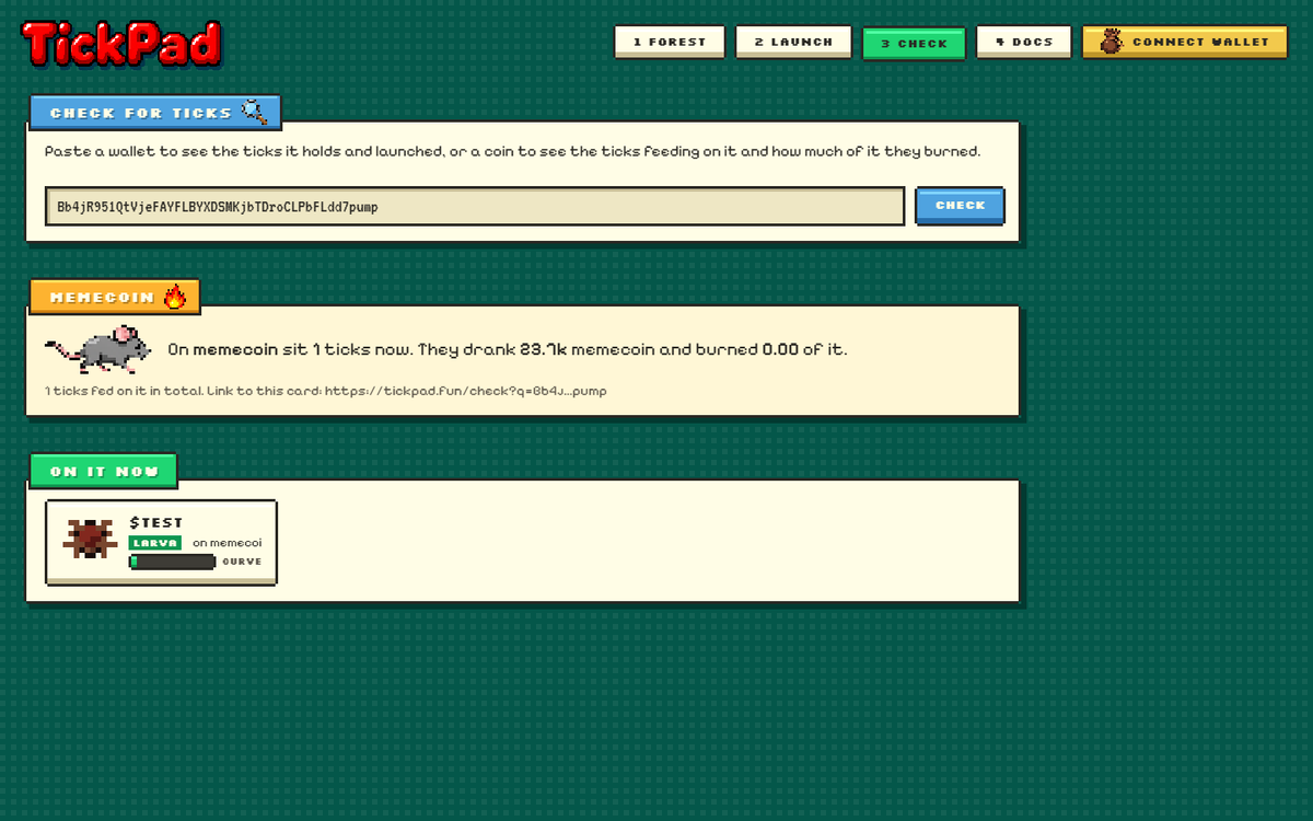 tickpaddotfun's tweet photo. Holding a coin and wondering if something is feeding on it?

The check page shows every tick on a coin, how much of it they drank and how much they burned. First card: memecoin, 23.7k drunk so far.

https://t.co/BQs4RuMvlN https://t.co/nkZrwfzMjW
