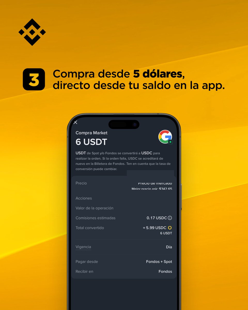 BinanceLATAM's tweet photo. ¿Sabías que ya puedes comprar tu primera acción de EE. UU. desde 5 dólares, sin salir de Binance? 👀 Guarda este carrusel para cuando lo necesites. ¿Cuál sería la primera que comprarías? Cuéntanos 👇 https://t.co/deVSU4I4ai