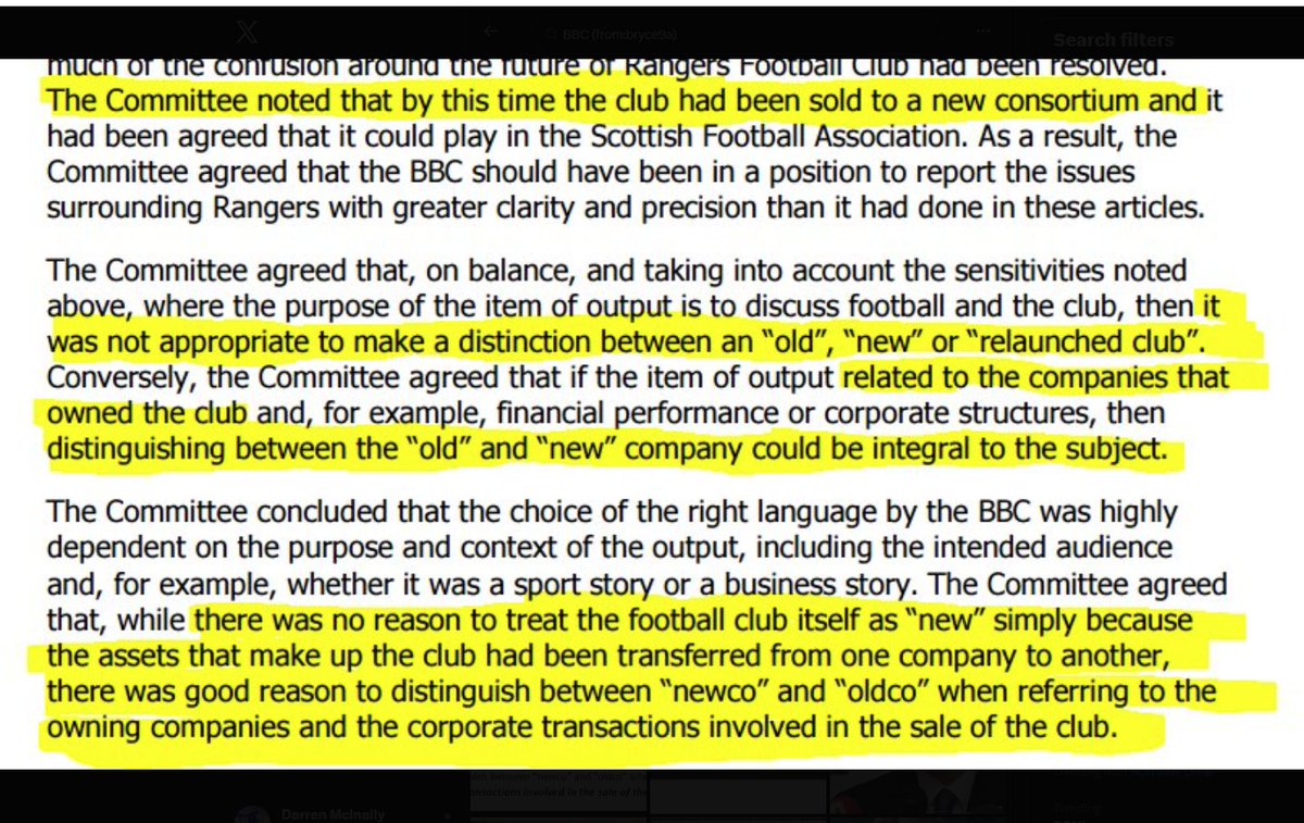 EKHarvey82's tweet photo. @5liveSport Rangers were not liquidated as your OWN standards committee concluded at the time.  ⬇️

Who is editing this programme @5livesport to allow these standards to be chucked in the bin? https://t.co/5c99XZ3zbx