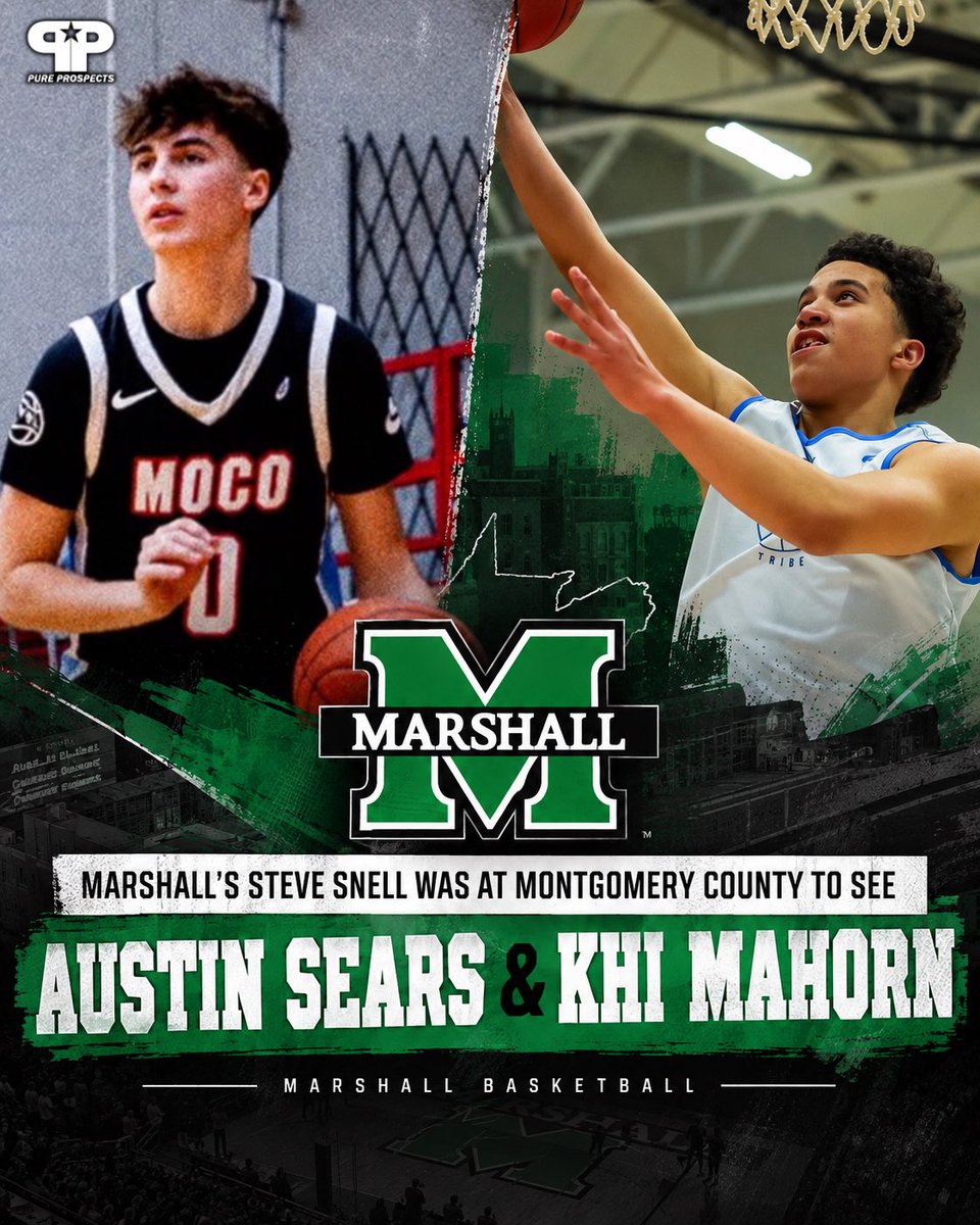 Pure_Prospects's tweet photo. RECRUITING: Marshall @Herd_MBB assistant Steve Snell @snell80921 was at Montgomery County today to see 2028 guards Austin Sears &amp; Khi Mahorn. 🏀👀

🔗 Full story on Pure Prospects ⬇️
https://t.co/50UNrCWkly https://t.co/CU9fFYhHAh