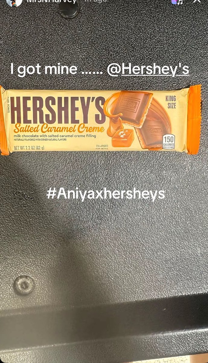 ThatGirl4evaa's tweet photo. Mama Harvey has started it, Angels let’s all do the same. Get your delicious hersheys, tag them 
and don’t forget the hashtags 

#AniyaxHersheys https://t.co/54eeVsRFlN