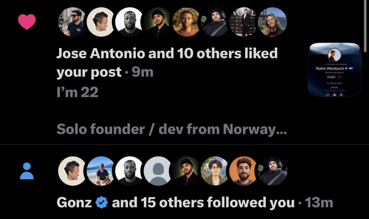 RobinWeinbach's tweet photo. Happy to connect 🤝 with such great founders and developers today.

If you are a founder, dev or in the tech space reach out🙌 

let’s connect and grow together🚀 https://t.co/UfsFlQChDw