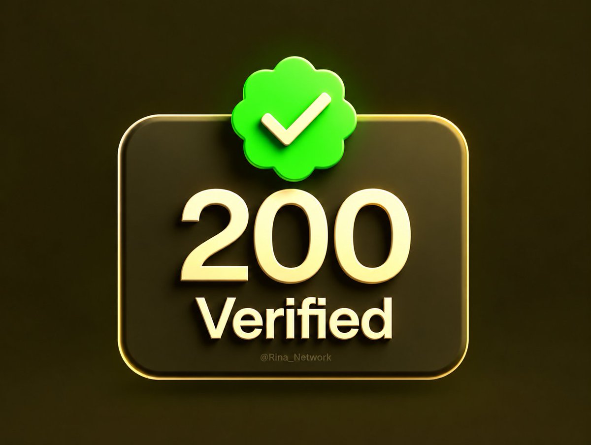 Rina_network's tweet photo. Who wants 200+ verified followers?

Drop “JOIN”

Let’s get started 💯👇🤝🚀 https://t.co/kOxySjYXkX