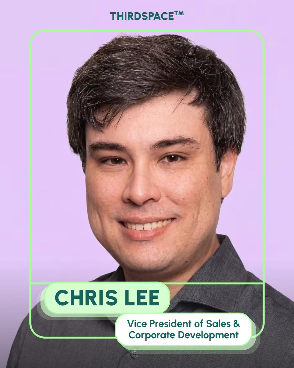 thirdspace_app's tweet photo. Chris Lee is now ThirdSpace’s VP of Sales &amp; Corporate Development! 🎉 

Congratulations, Chris—and here’s to building more real-world connections.

Read more: https://t.co/aJdV1dg0MG

#ThirdSpace #Leadership #TeamNews #Partnerships #Community https://t.co/QDIgINHfT7
