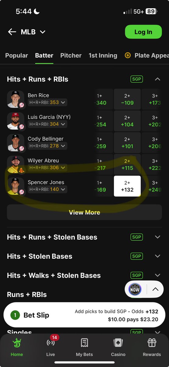 bjr248724's tweet photo. @BarstoolBigCat Dang, that was dead quick. Double up on Seth Jones 2+ hits+runs+rbis (+132) in the next game.  He’s batting 4th tonight and should have RBI chances https://t.co/2oSHPViP3r