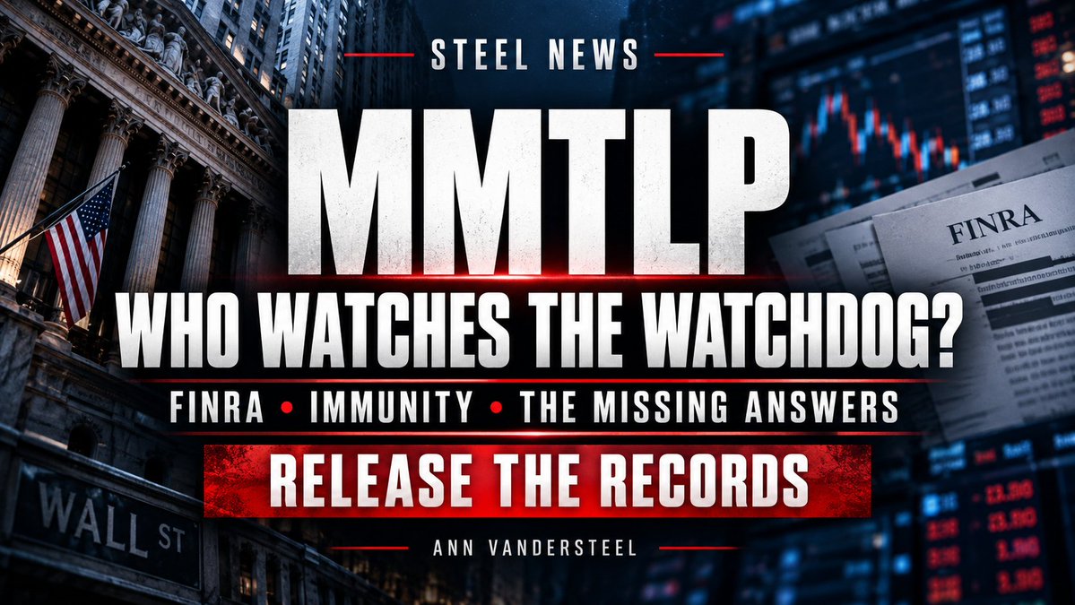 annvandersteel's tweet photo. 6pm ET tongiht
Who watches Wall Street’s watchdog?

The #MMTLP community is still demanding answers. Who authorized the halt? Who benefited? Where are the records?

Watch this video. Share it. Help put these questions in front of Charles Payne, Fox Business and Congress.

Release the paper trail. Account for the trading data. Give investors answers.

#MMTLP #FINRA #SEC #InvestorRights #WallStreetAccountability