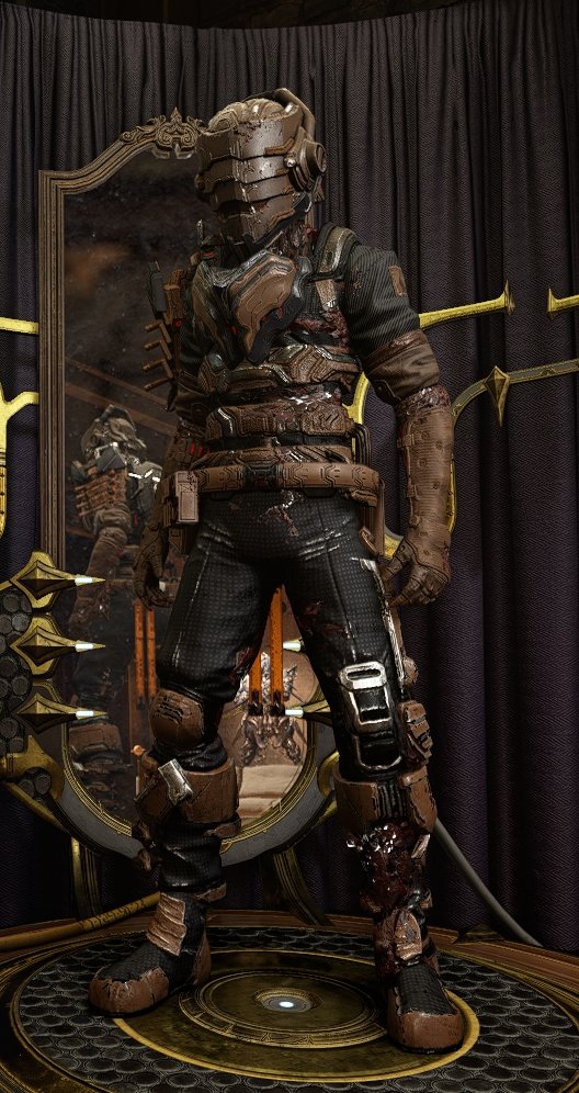 ConfusedFrame's tweet photo. was inspired by @Dellaroom 's drifter to try and make Isaac Clarke! He has red energy instead of his normal healthy blue because i will add the sawblade/lovebite ephemera once i get it :p #warframe #deadspace https://t.co/k8IO53J94W