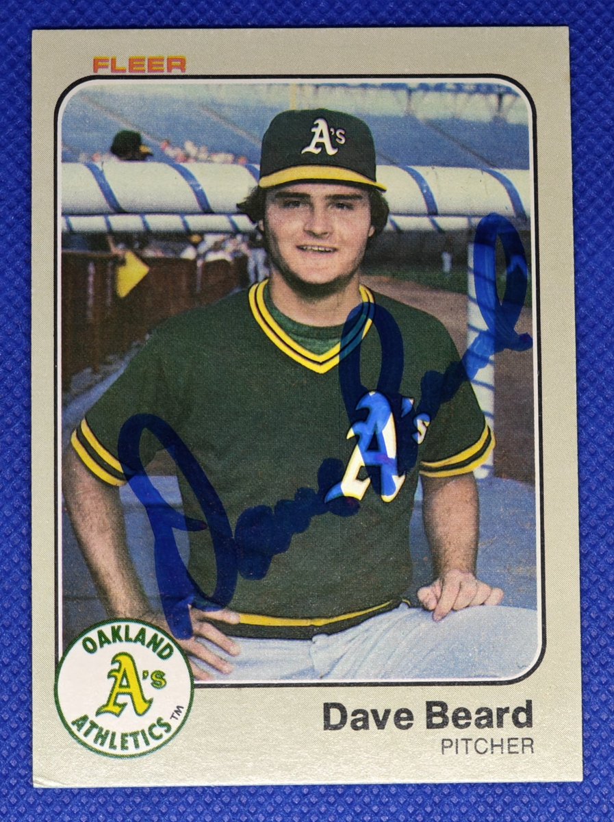 Gampagnolo's tweet photo. Today's TTM success: Dave Beard on a 1983 Fleer. Played in MLB 1980-89. Had a 19-20 lifetime record. 14 days. 
#TTM #TTMBASEBALL #baseballautographs #ttmsuccess #baseballcards https://t.co/nZV3cclrjQ