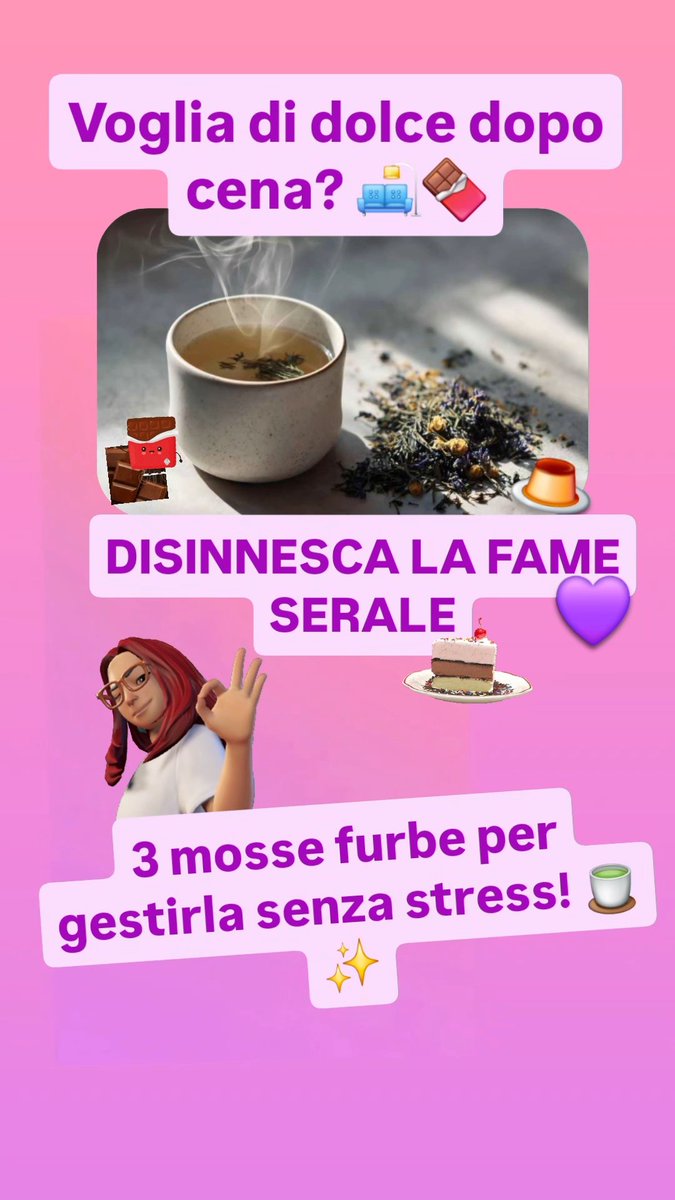 GgolfariGiulia's tweet photo. Non è colpa della tua forza di volontà! Ti bastano 3 mosse furbe per disinnescare la voglia di zuccheri. 🧠✨ https://t.co/UJsVu6MhMs