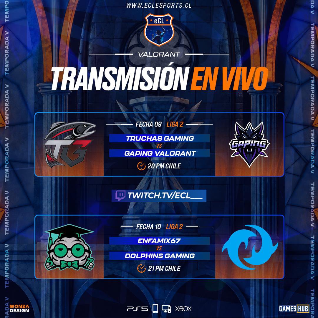 esports_ecl's tweet photo. Hoy 20 PM nos vemos en el servidor para presenciar la fecha 9 y 10 de esta T5 de la ECL Valorant🏆

No sé lo pierdan 📺 https://t.co/j303G6Sz1T https://t.co/dRbhxERgpr
