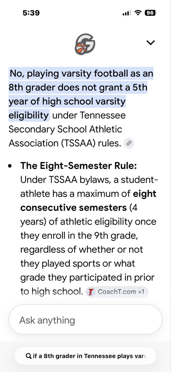 oledaddy997497's tweet photo. So, you got two hardships? One for playing five years (8th grade varsity and 9-12) and a mid term transfer? Wow, TSSAA made some great concessions for you. https://t.co/dvh1B55Nf8