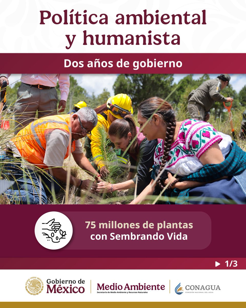 GobiernoMX's tweet photo. #RendiciónDeCuentas | En dos años de gobierno desprivatizamos concesiones de agua, modernizamos distritos de riego y avanza el saneamiento de ríos estratégicos en el país.

Con más infraestructura, honestidad y eficiencia, continúa la protección al medio ambiente por el bienestar del pueblo.