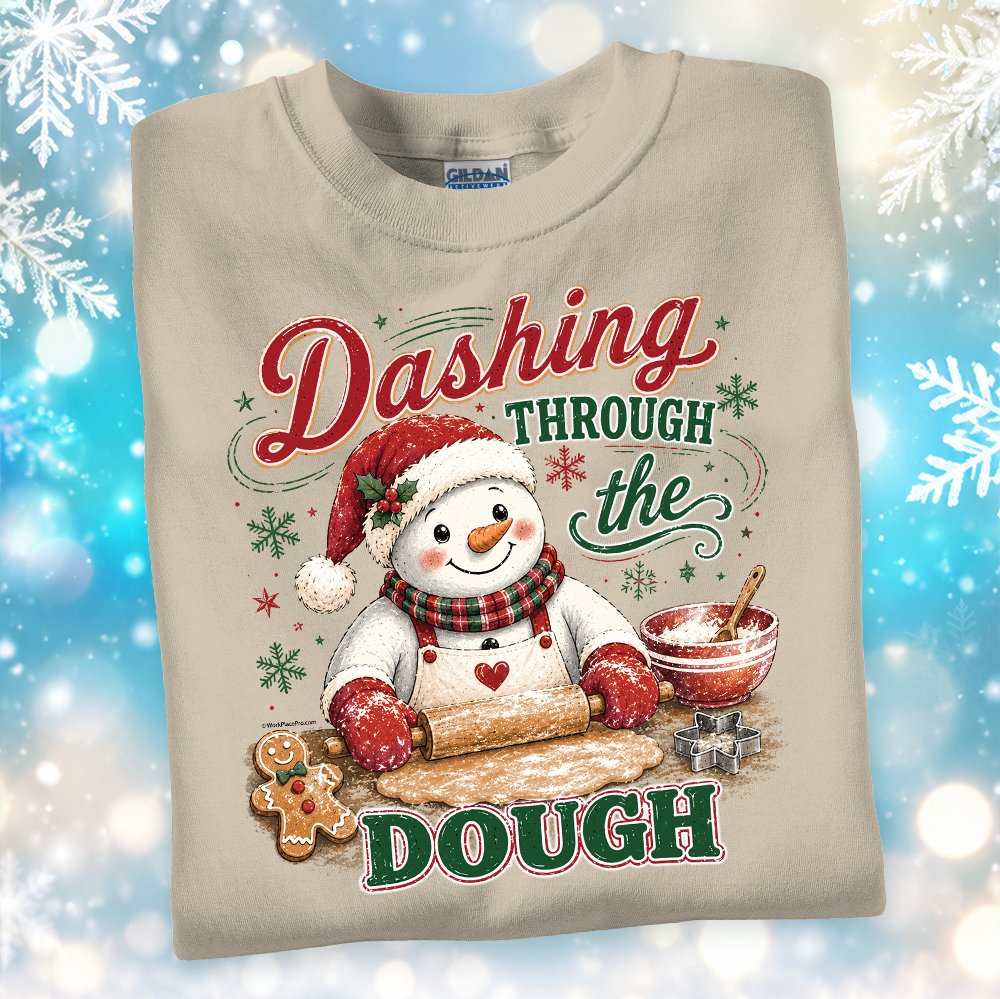 WorkPlacePro's tweet photo. Roll out a sweet holiday spirit in "Dashing Through the Dough" shirts. Perfect for helping your team bake the season brighter! Apply promo code SM4780 to order and save!
•
Shop now: https://t.co/vGi9ChdHqO
•
#wearingWPP #workplacepro #cafeteria #schoolcooks #holidaysale https://t.co/EPACvCemed