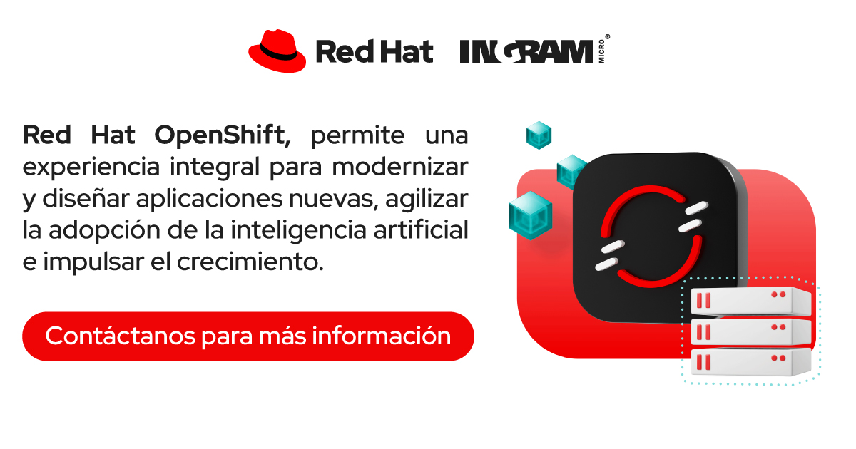 IngramMicroMx's tweet photo. 🚀 Moderniza, escala e impulsa la innovación con Red Hat OpenShift.

Acelera la adopción de IA y optimiza tus operaciones con una plataforma diseñada para crecer junto con tu negocio.

👉 https://t.co/1kECzDIiQu

#RedHat #OpenShift #IA #CloudNative #IngramMicro #Innovacion https://t.co/P6aH02SVwX