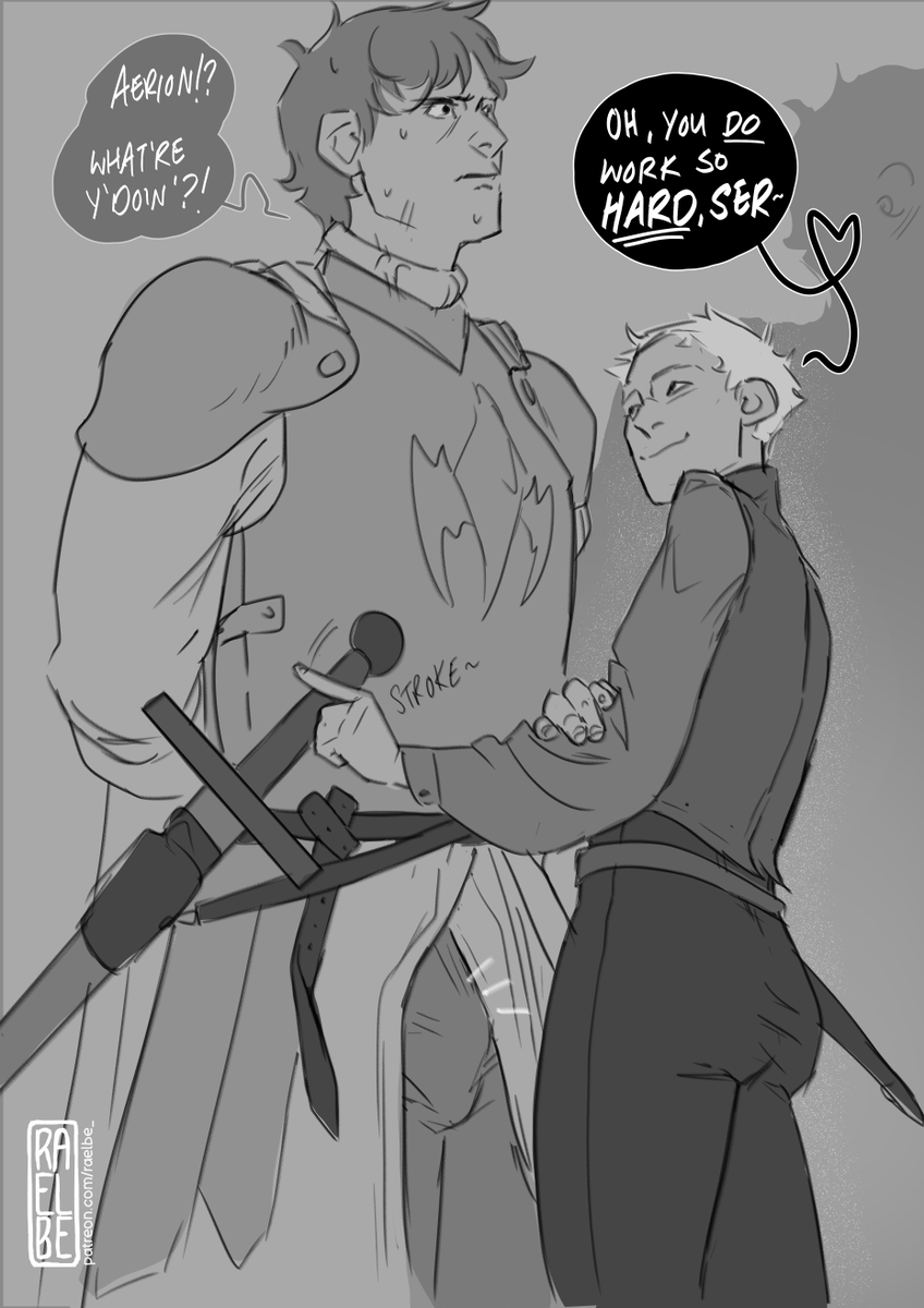 raelbe_'s tweet photo. DunkAerion - Dunk trying to be good on his first day as a King's Guard, but Aerion is testing him~ https://t.co/C6a9kI5l4P
