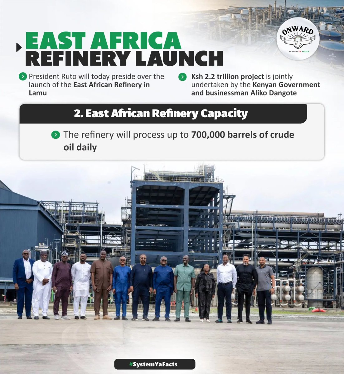 MtakatifuMike's tweet photo. From raw materials to finished products, value addition can unlock opportunities across the supply chain. #EARefineryLaunch 
Accelerating Industrialisation https://t.co/vYLbkSb0E6
