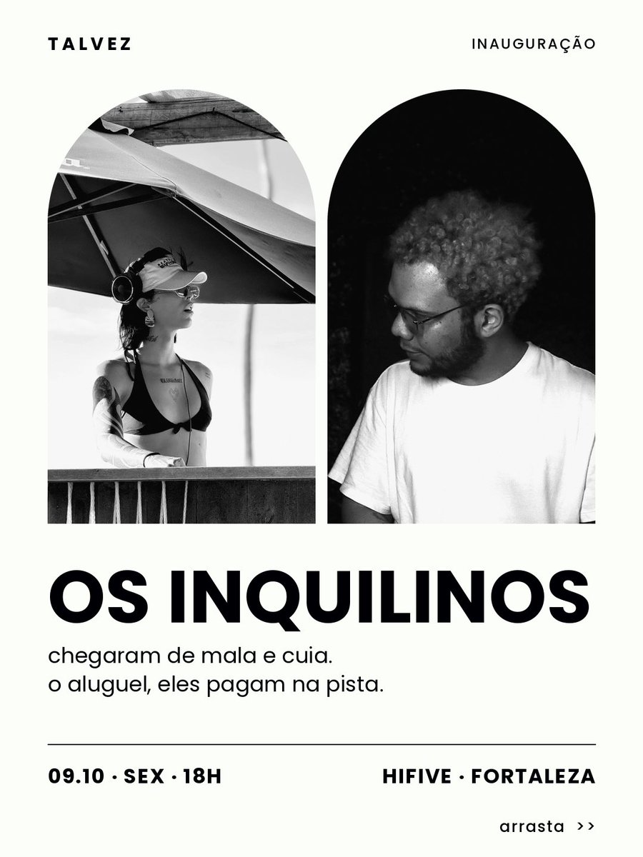 TalvezHouse's tweet photo. OS INQUILINOS CHEGARAM 🔑

De mala, cuia e pendrive cheio.

Depois dos moradores, chegou a hora de abrir a porta para os primeiros convidados dessa casa nova: Lola García + Leo Cosil.

09.10 · Talvez House #01
📍 @hifivediscos
🕕 18h às 00h
🎟️ Ingressos: link na bio. https://t.co/JIJzH58aCZ