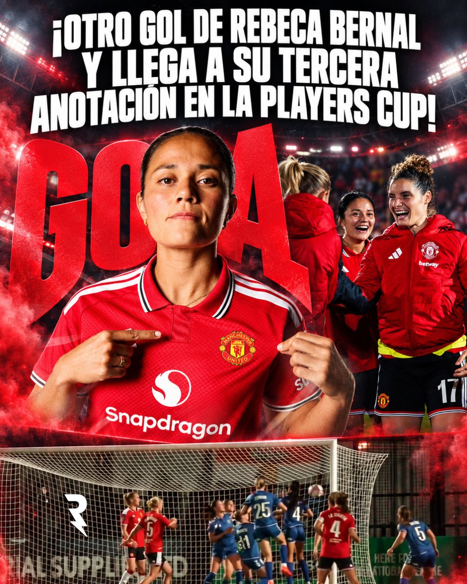 SoyReferee's tweet photo. ¡SIGUE ANOTANDO EN EL UNITED! 🔴⚪️⚽️🔥

¡Van 3 y contando en el partido de hoy! Manchester United Women goleó con autoridad al Durham FC en la Players Cup y se coloca en lo más alto de la tabla.

#manchesterunitedwomen #RebecaBernal #PlayersCup https://t.co/BHR9n7G2aw