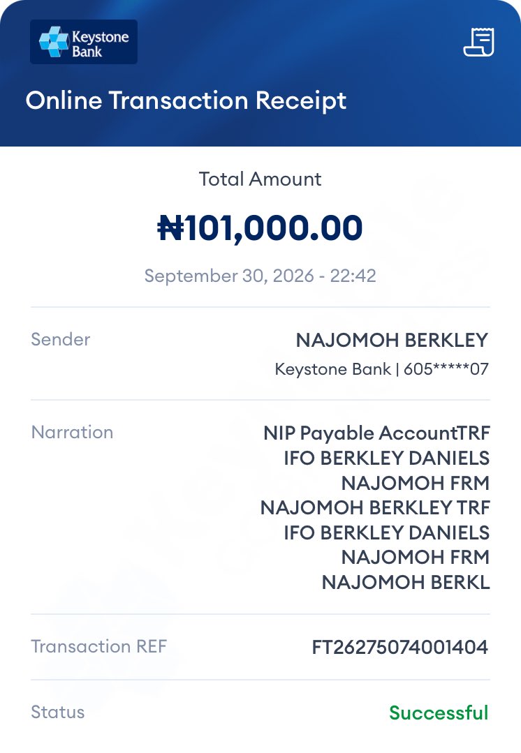 Berkley891's tweet photo. @Keystone bank,is it a crime to bank with your institution?….
For heavens sakes,why is it that transactions I try to make always not go through?.
I waited almost a week for a reversal of my earlier transaction complaint only to experience another failed transaction this is bad https://t.co/zY00V9HDNp