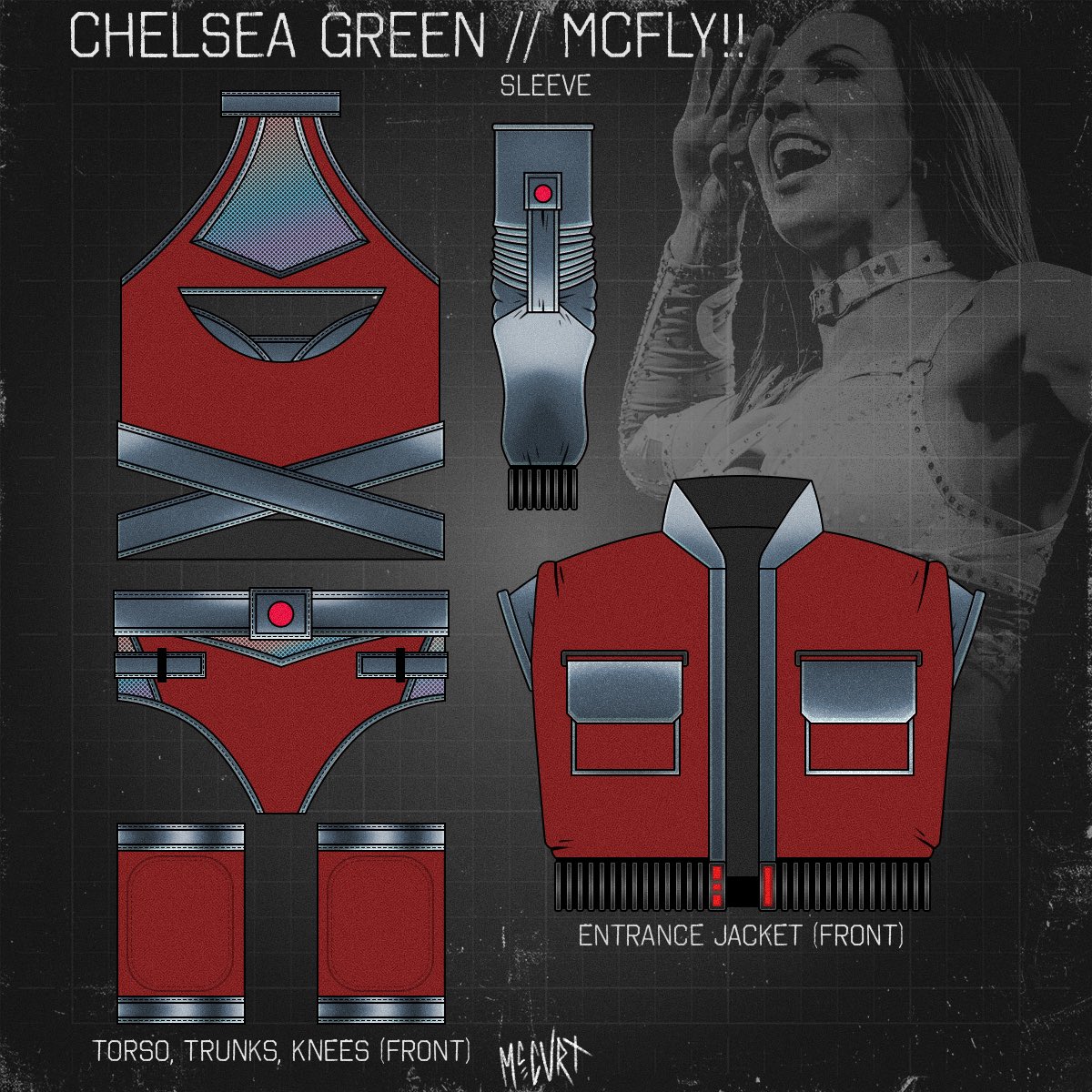 McCVRT's tweet photo. Chelsea Green x McFly gear concept. @TheMattCardona #ChelseaGreen https://t.co/6BYNYZcEQH