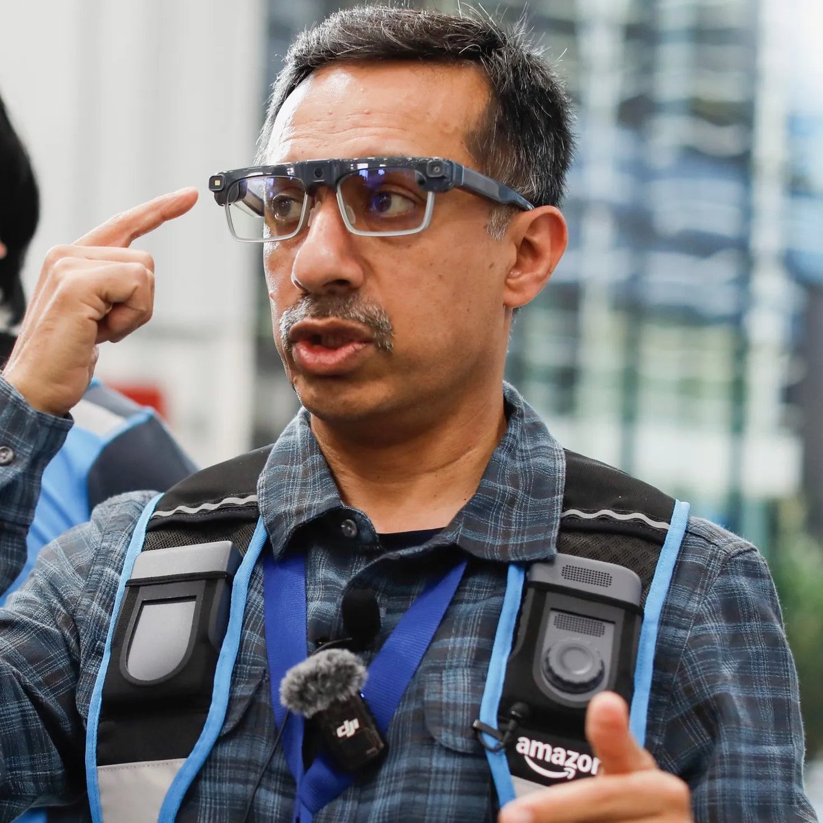 IntCyberDigest's tweet photo. ❗️ Amazon is giving its delivery drivers smart glasses that snap photos almost constantly to help its AI map neighbourhoods, capturing people and private property across potentially several thousand images per shift.

Asked whether customers can opt out, Amazon's Viraj Chatterjee said, "We haven't thought about that."

Amazon wants 20,000+ pairs on routes by end-2027 and confirmed the images can be obtained with a warrant.