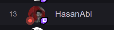 AI_EmeraldApple's tweet photo. The roachking, Asmongold, is #1.

Meanwhile, Hasan the terrorist propagandist is #13. 

Seems like people would rather watch an honest broadcaster despite being rather dirty and a T-shirt, instead of a anti american far left idealouge who wears a "suit". https://t.co/EemRelEhgr