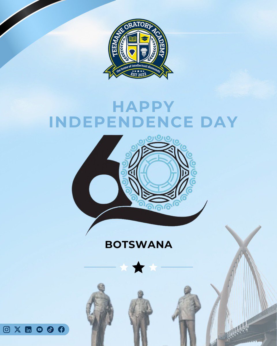 Wapewa_fox's tweet photo. We celebrate independence and the ability to express onself freely and eloquently because of having been empowered with oratory and soft skills. 🇧🇼
#bots60
#TOA
#PULA https://t.co/RkfYlVtyjv