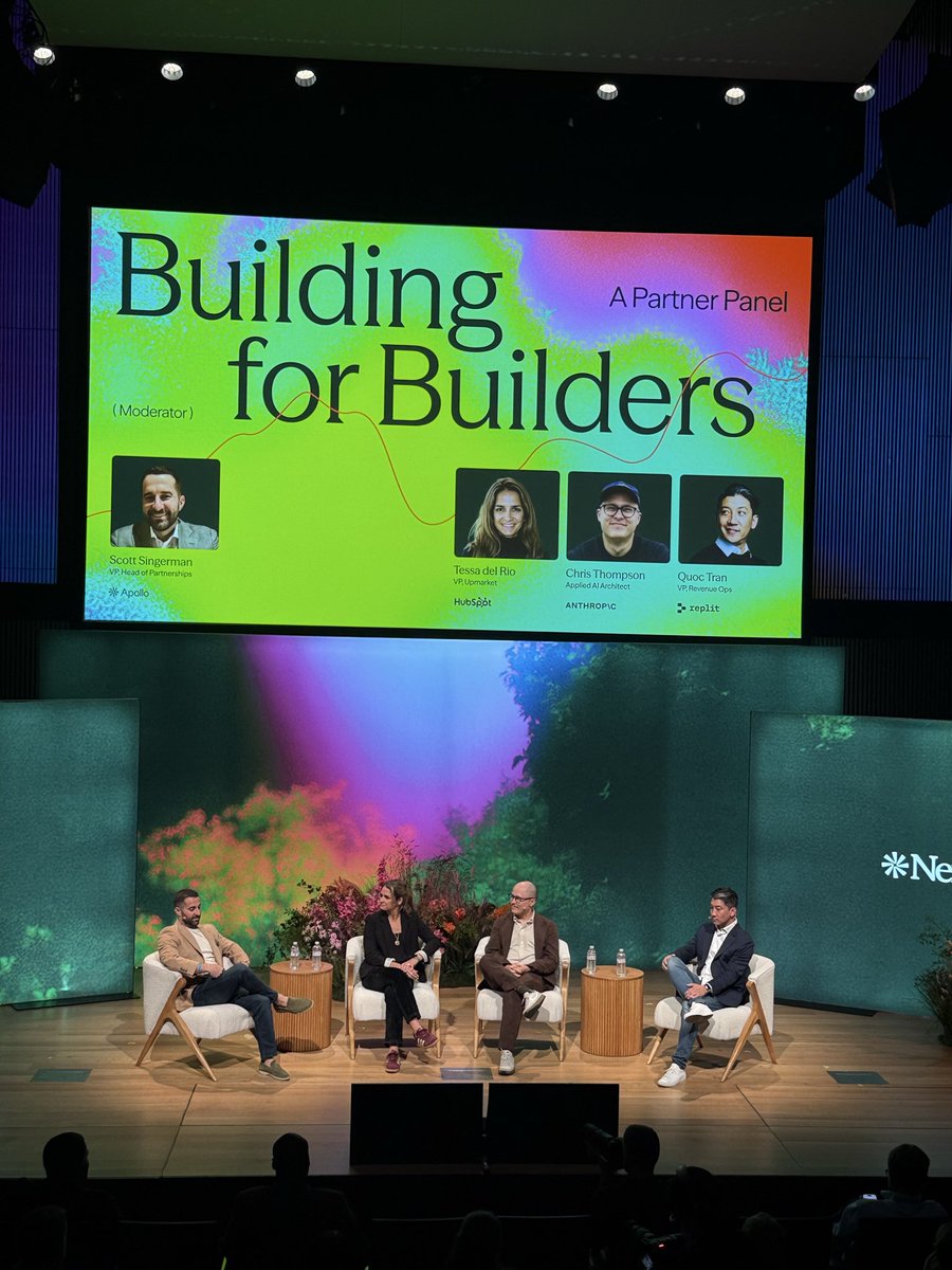 MandyModGirl's tweet photo. We’re moving from go-to-market engineer to go-to-market builder. 

The speed of how #AI evolving, the AE role is changing 

The AE is the judger now. 

Lists are built for them now. They have to be good at judgement. So we are hiring AEs for judgement now in the world of AI. 

@AnthropicAI @HubSpot @Replit execs speaking on a panel with @useapolloio right now at #ApolloNext26

#b2bsales #AIsales