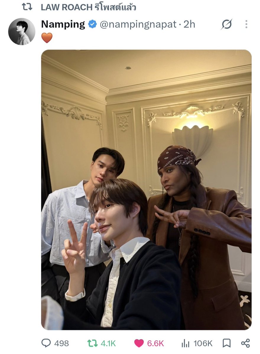 sxvxivvii's tweet photo. มึงงงงงงงงง น้ำปิง นภัสกร คนไทยคนแรกที่ Law Roach ฟอล x แล้วชีรีโพสต์ด้วยค่ะ ตรายๆๆๆ แห่งชาติมาก https://t.co/6UcaJaQid8