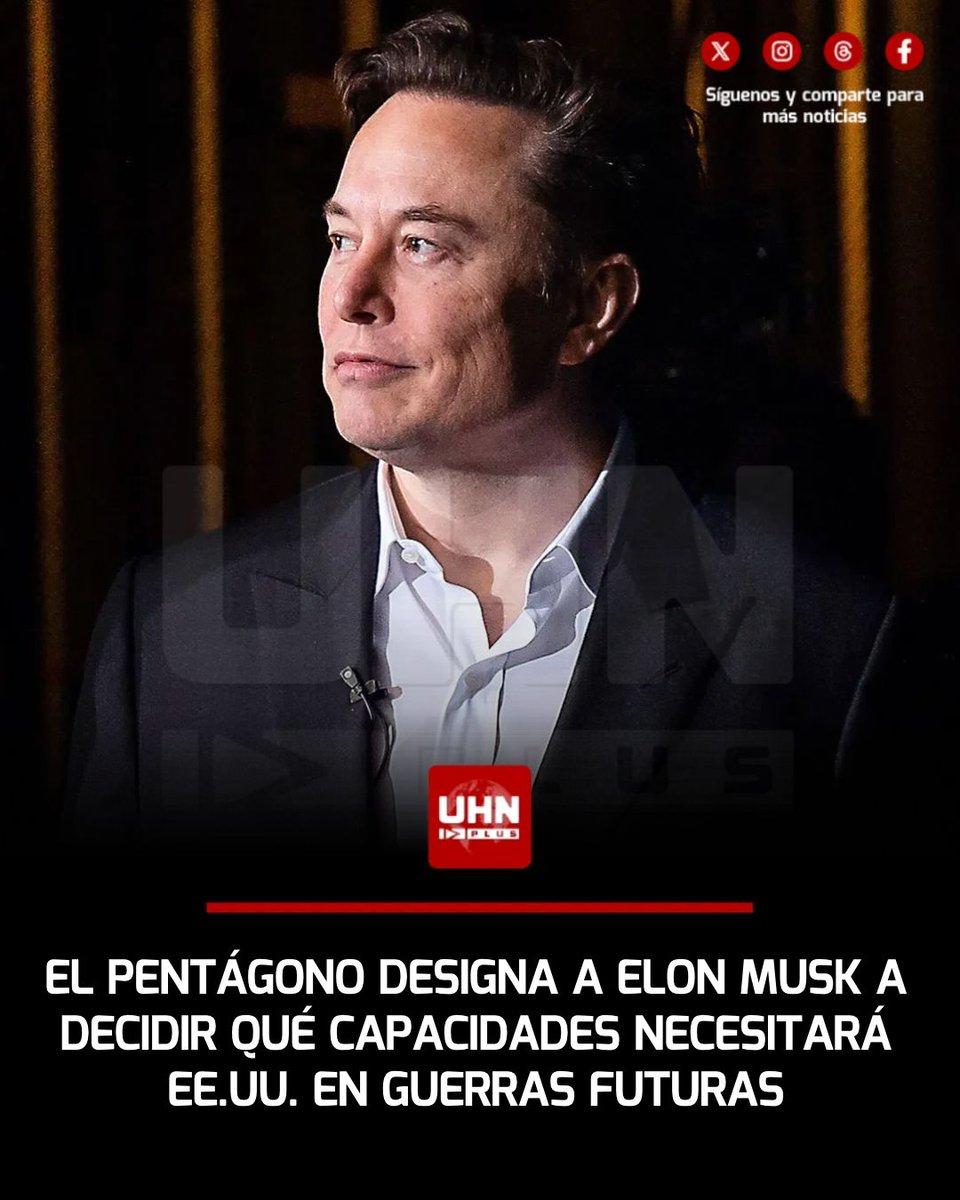 UHN_Plus's tweet photo. 🇺🇸‼️ | LO ÚLTIMO — El Secretario de Guerra, Pete Hegseth, designó a Elon Musk, Palmer Luckey y Newt Gingrich para codirigir el “Proyecto Meridian”, una iniciativa de 120 días destinada a estudiar cómo evolucionará la guerra y qué tecnologías y capacidades necesitará Estados Unidos en los futuros conflictos. El proyecto será supervisado por el director de Tecnología del Pentágono, Emil Michael, y abarcará desde la guerra subterránea hasta las operaciones en el espacio.