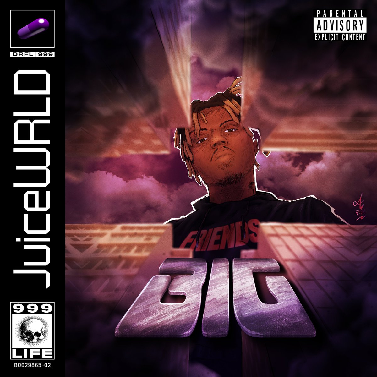 Alebvf19's tweet photo. Big - Juice WRLD cover art by me https://t.co/GV287Erie1