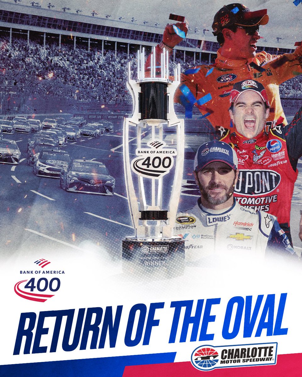 CLTMotorSpdwy's tweet photo. Oval racing at its finest. 💯

@BankofAmerica | 🎟️: https://t.co/u7jg62gib4 https://t.co/fJ39WD1W28