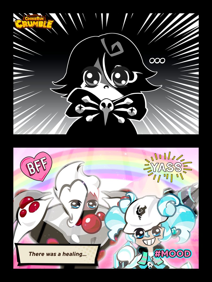 CRCrumbleEN's tweet photo. There was a #healing.

#CookieRun #CookieRunCrumble #GingerCraven #CoolMintCookie #DevilsToothCookie https://t.co/D84ZGKbSf9