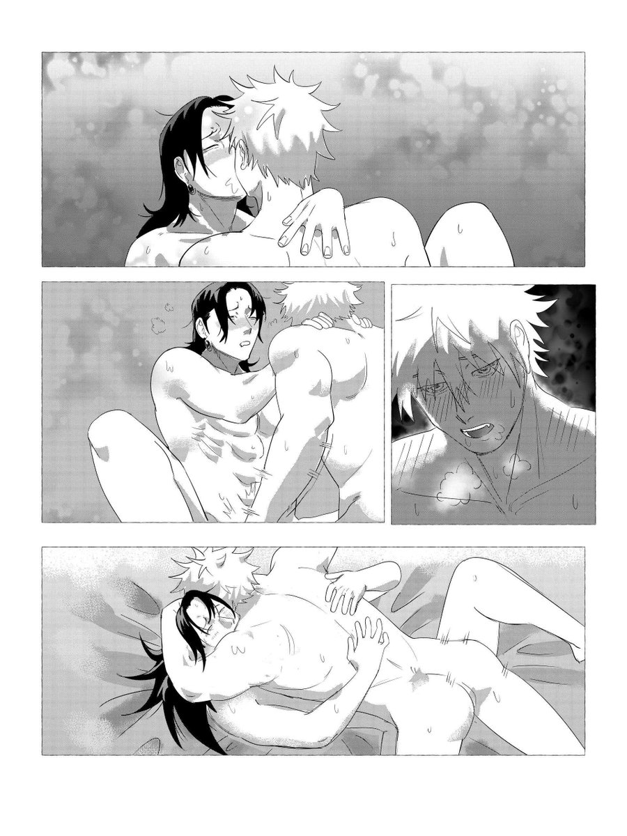 aguitafrescat's tweet photo. In collaboration with @azunshi and @__BWF for #GoGeFanFest Vol. 2. The theme was Omegaverse, and our prompt was sex pollen!!

 #五夏 https://t.co/32ZMAuNURN