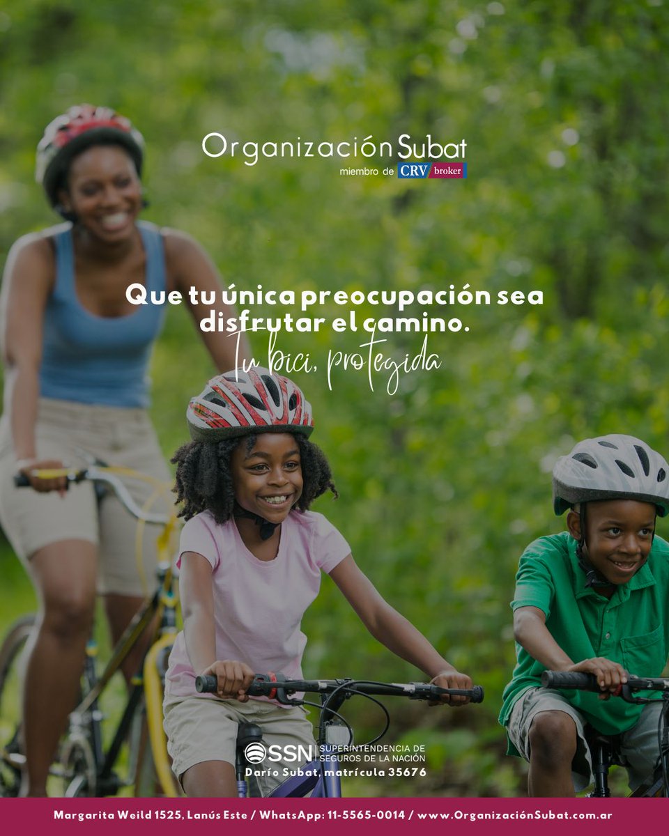 orgsubat's tweet photo. Tu bici te acompaña todos los días. 🚲
Dale la protección que merece.

📍 Margarita Weild 1525 | Lanús Este
📲 Conectá con nosotros vía #WhatsApp al 11-5565-0014
🌐 https://t.co/OblBuuwRw7

#seguros #segurospatrimoniales #seguroderetiro #DarioSubat #segurodeauto #segurodemascotas https://t.co/cNjRRAQr6O