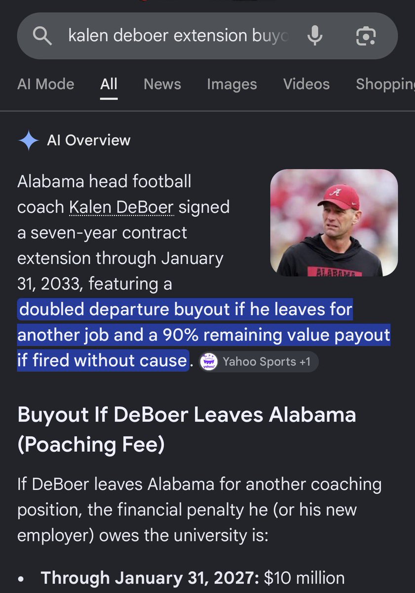 GumpMaximus's tweet photo. So they’re gonna pay Riley’s $70M buyout and then immediately pay UA $10M? Michigan is funded by the richest man on the planet and they couldn’t poach KDB, but USC can now that he’s signed his extension? Please be real man https://t.co/269gjJKo5R