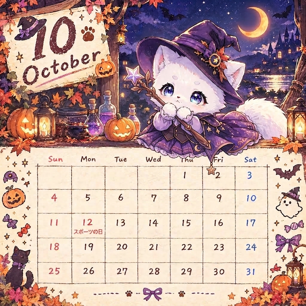 silver_fox_AI's tweet photo. 10/01 すっかり涼しくなって、もう10月ですね。 
もうすぐハロウィン！
#AIイラスト #オリジナルキャラ #10月 https://t.co/HASLxNkWuJ