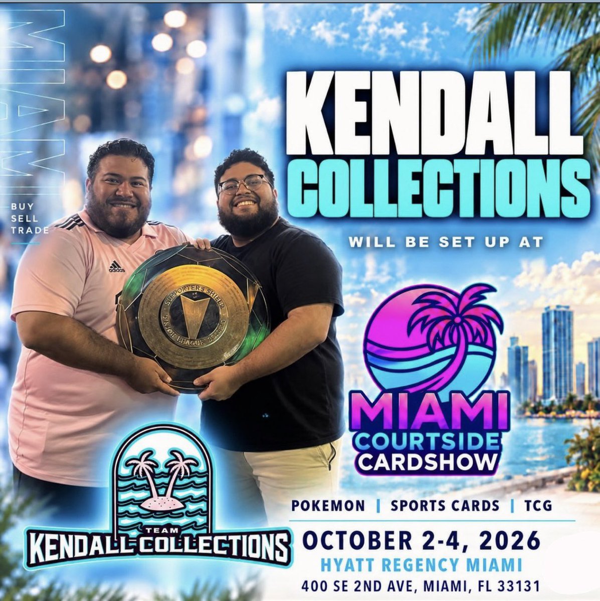 kendalcollect's tweet photo. Catch is this weekend at Miami’s BIGGEST card show!! #CourtsideMiamiCardShow https://t.co/6Yu6V1MvZu