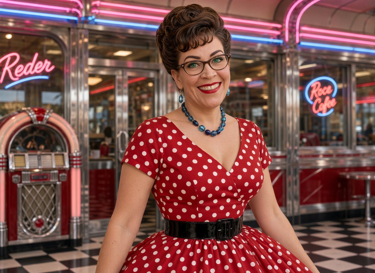 LizaChristian47's tweet photo. If I were alive in the 1950s ❤️

(Profile photo edited with Grok.) https://t.co/suHk7OPApU