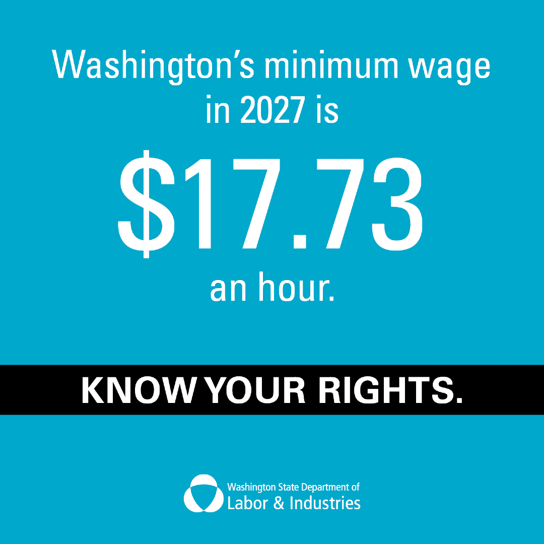 lniwa's tweet photo. The #minimumwage rises to $17.73 an hour in Washington state in 2027.
The higher rate affects pay for #rideshare drivers, #overtime for professionals, and young workers.
Read more: https://t.co/rq8opaaPeM https://t.co/u5Ve9LhnTv