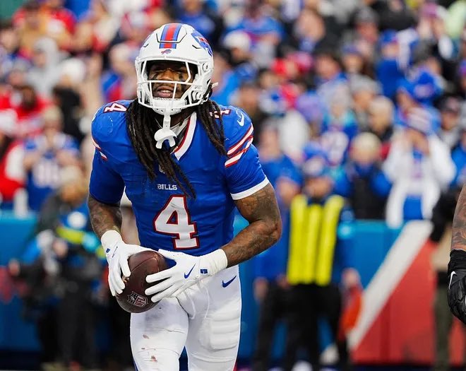 SleeperNFL's tweet photo. Yards Per Carry Leaders:

5.97 - James Cook
5.93 - Kyle Monangai
5.68 - Jaylen Warren
5.63 - Kyren Williams
5.54 - Kenneth Walker

*min 30 carries* https://t.co/o198tTPlQn
